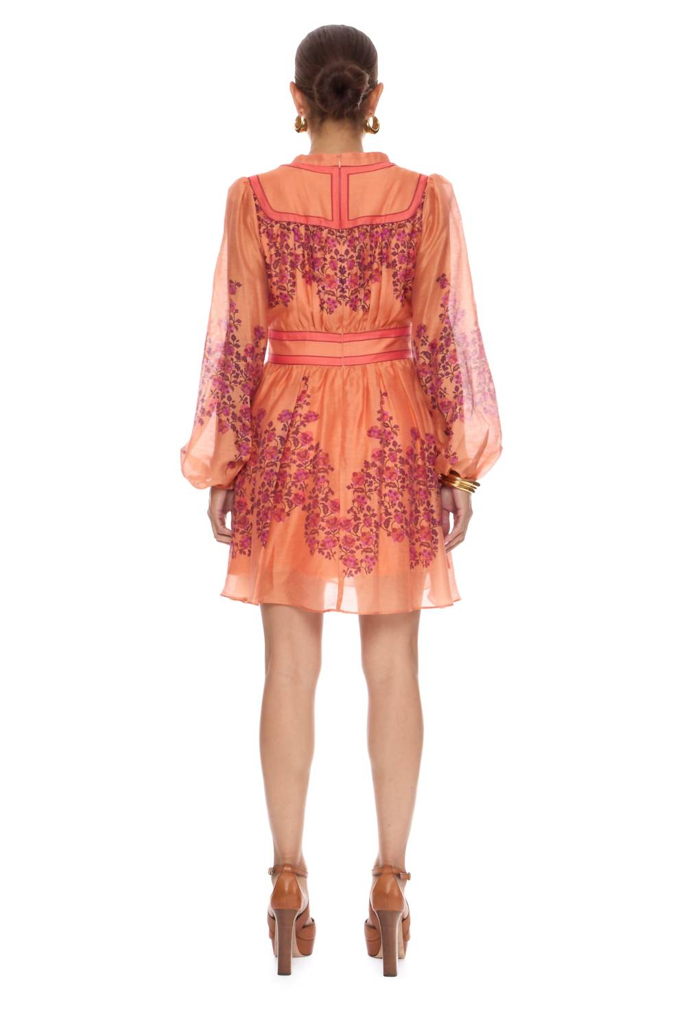 CIEBON Leeana Floral Print Dress in coral reef - women's dress - view 4