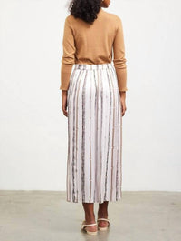 Skies Are Blue - Evelyn Chain Print Pleated Midi Skirt