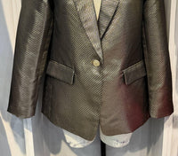 ESQUALO Women's Metallic Blazer in gold - women's jacket
