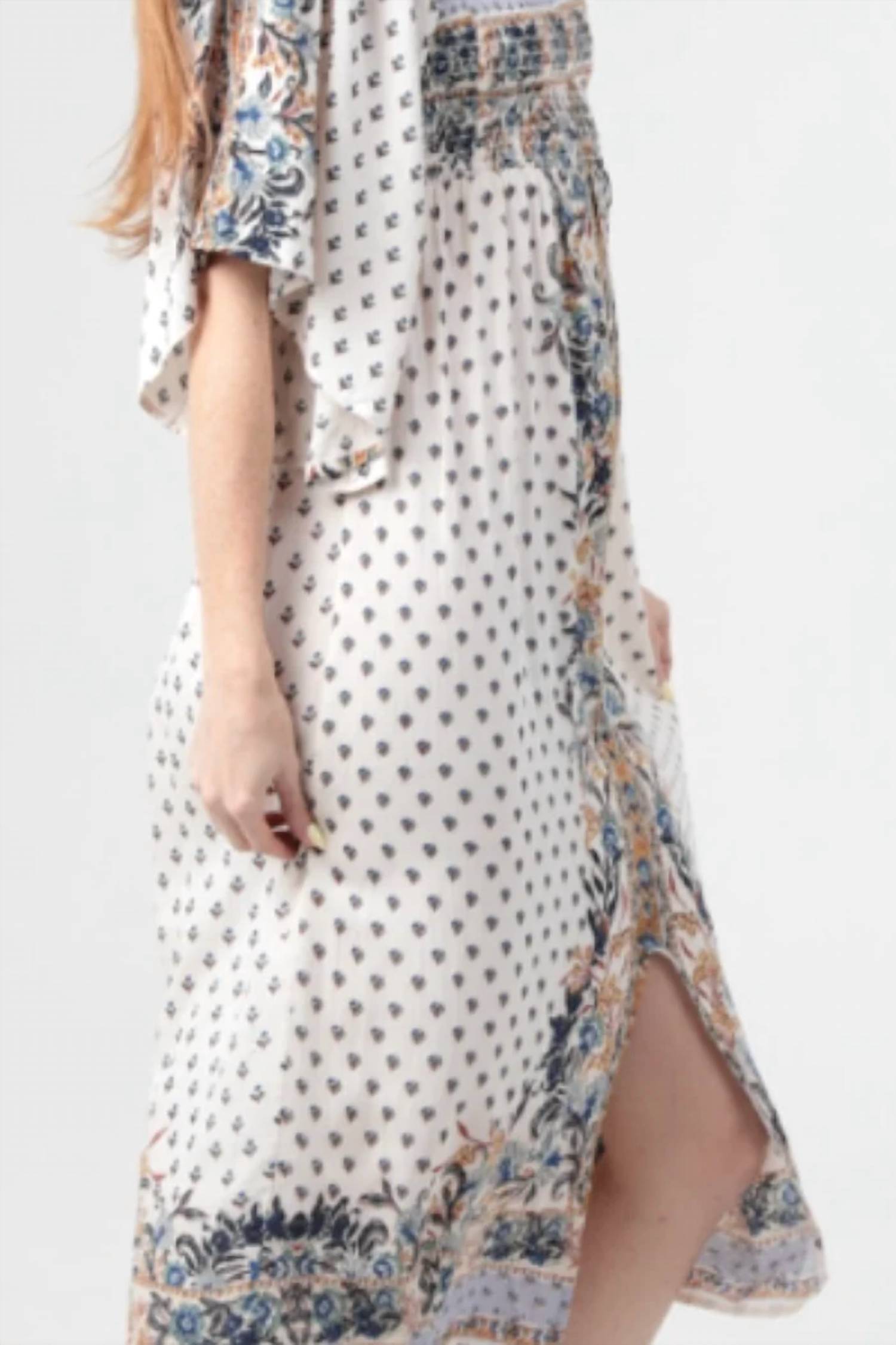 Angie - Short Sleeve Printed Dress