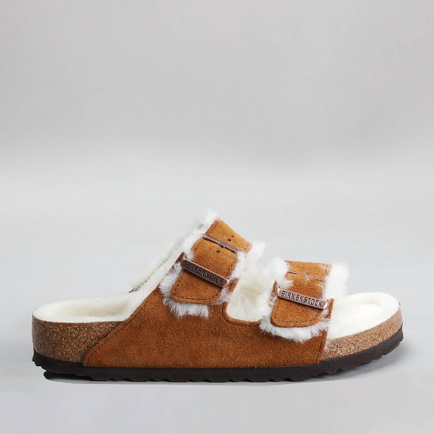 BIRKENSTOCK Women's Arizona Shearling Sandal in mink 1 - women's sandal