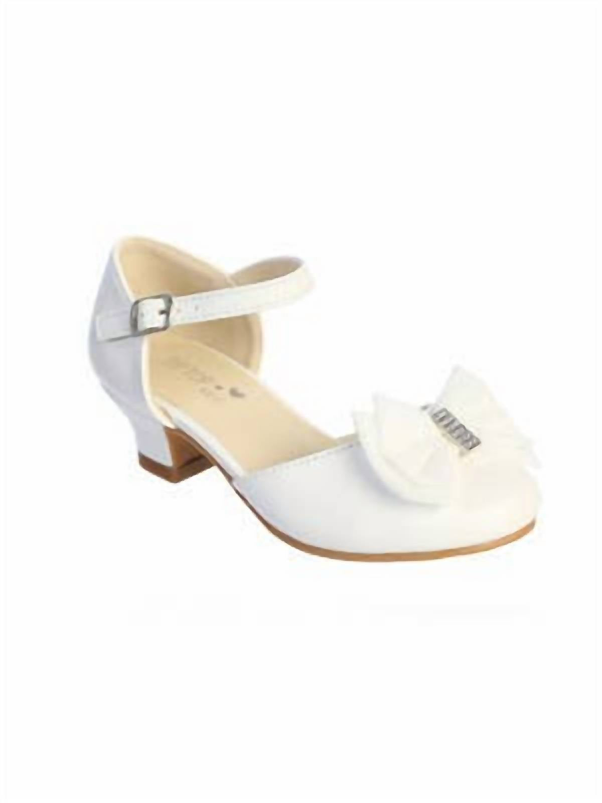 Tip Top Kids - Girls' Patent Heel Shoe with Double Bow