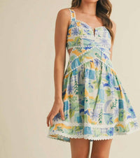 &Merci - Cut Out Lace Trim Mini Dress