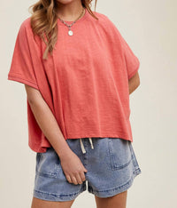 Wishlist - Poppin Drop Shoulder Top