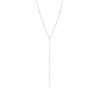 Eklexic - Women's Cz Studded Lariat Necklace