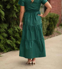 Meet Me In Santorini - Poplin Maxi Dress