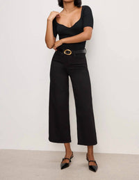 Good American - Good Waist Cropped Palazzo Jeans