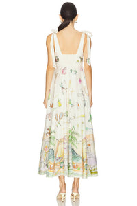Alemais - Anouk Ballet Linen Midi Sundress