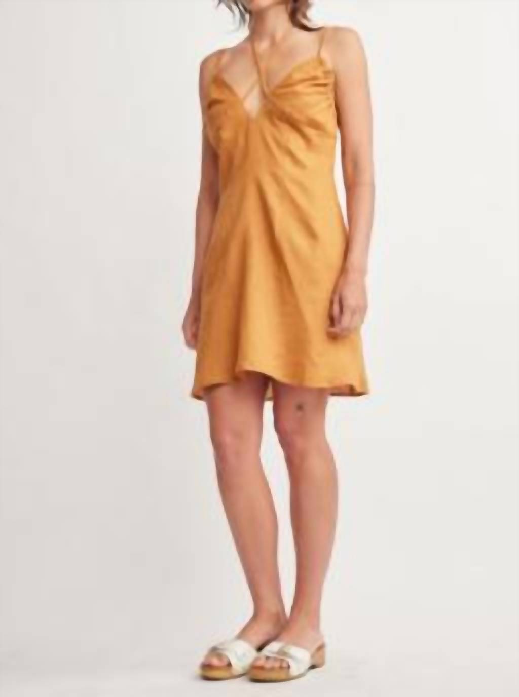 Self Contrast - Anais Adjustable Straps Mini Dress