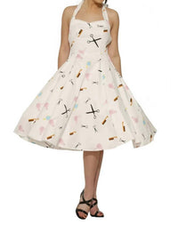 Orchid Bloom - Beauty Salon Halter Dress
