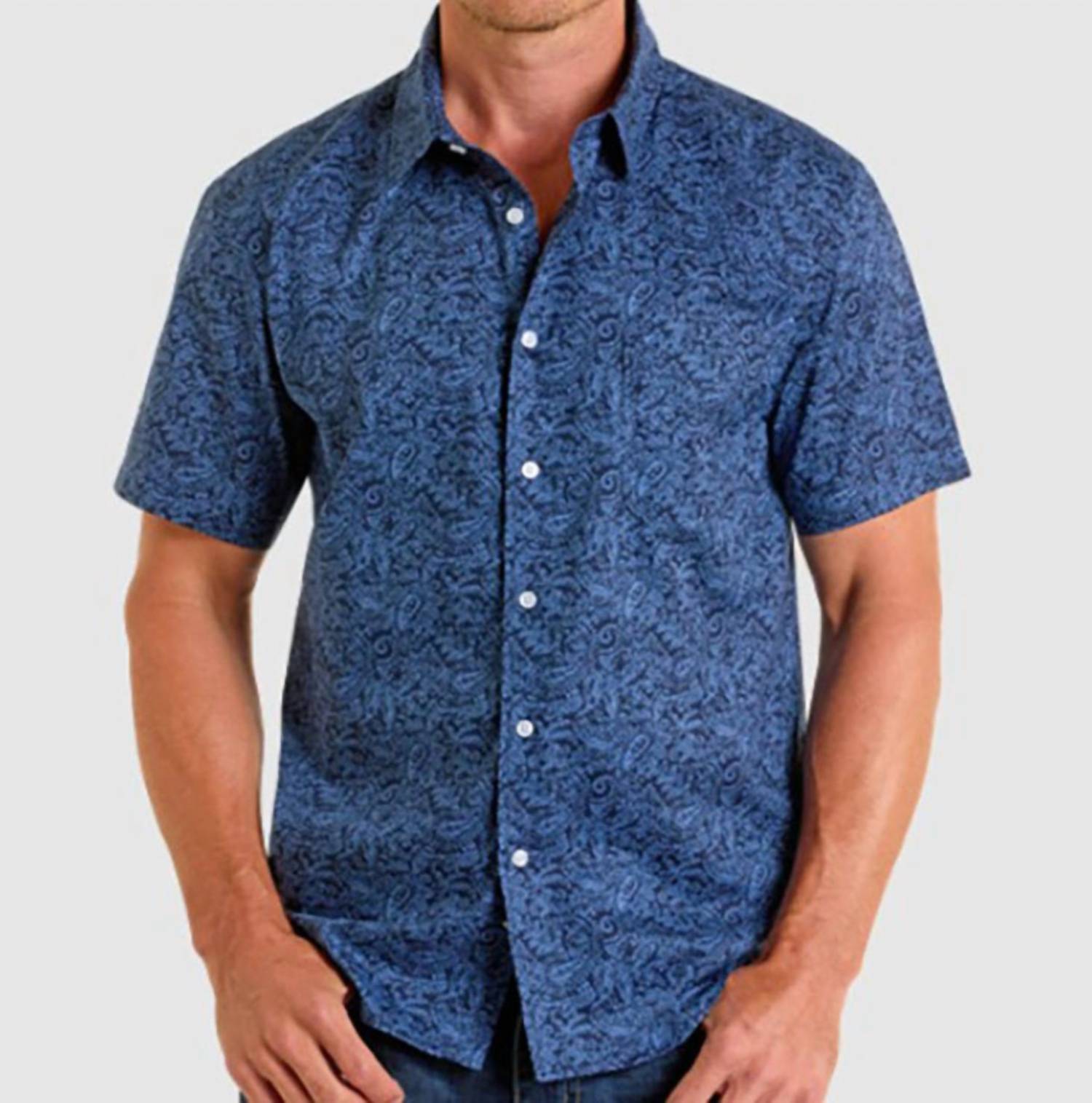Panhandle - Men's Slim Natural Modern Vintage Paisley Shirt