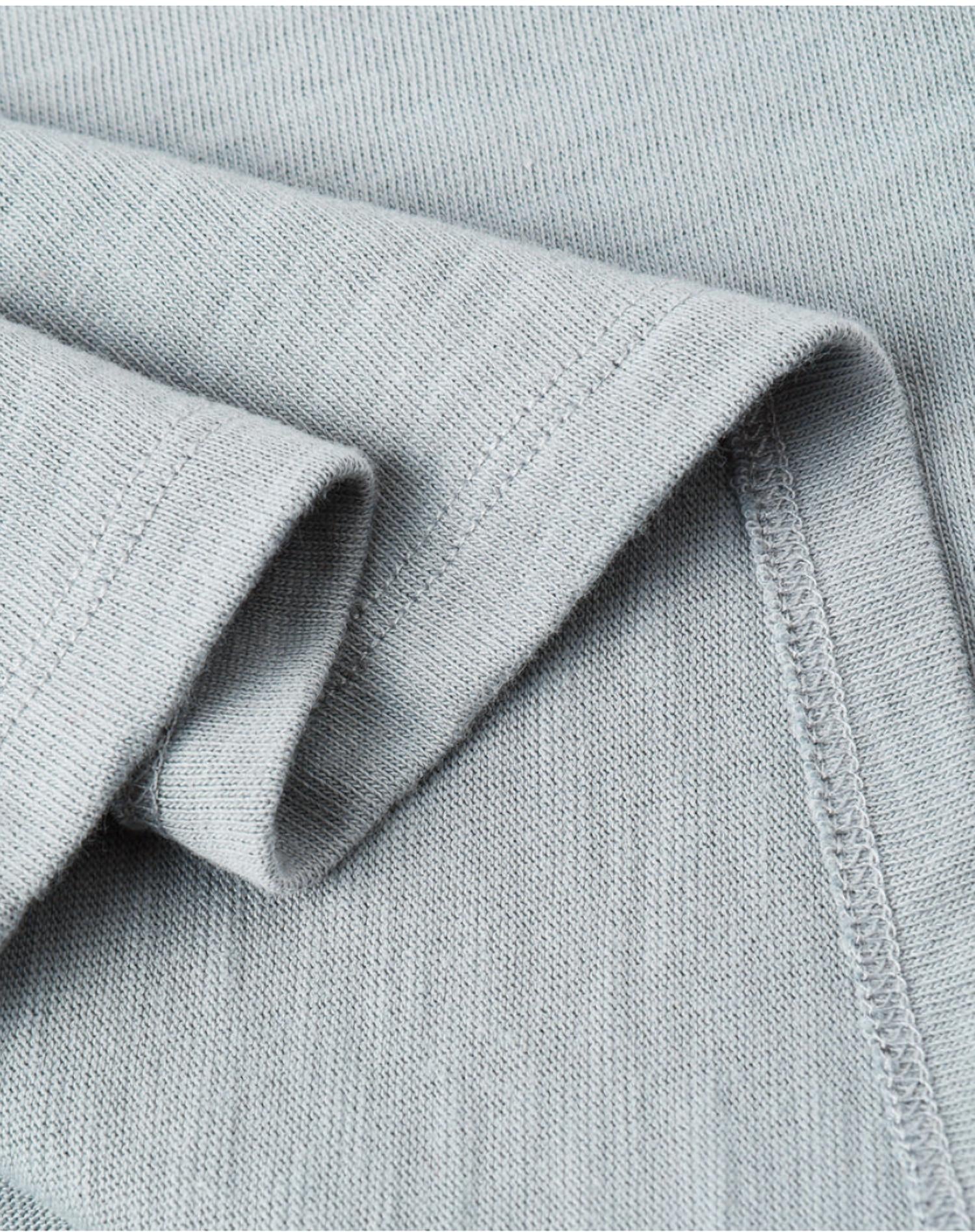 Rylee + Cru Boy's Jersey Long Sleeve Tee in dusty blue - kids' long sleeve top - alternate view