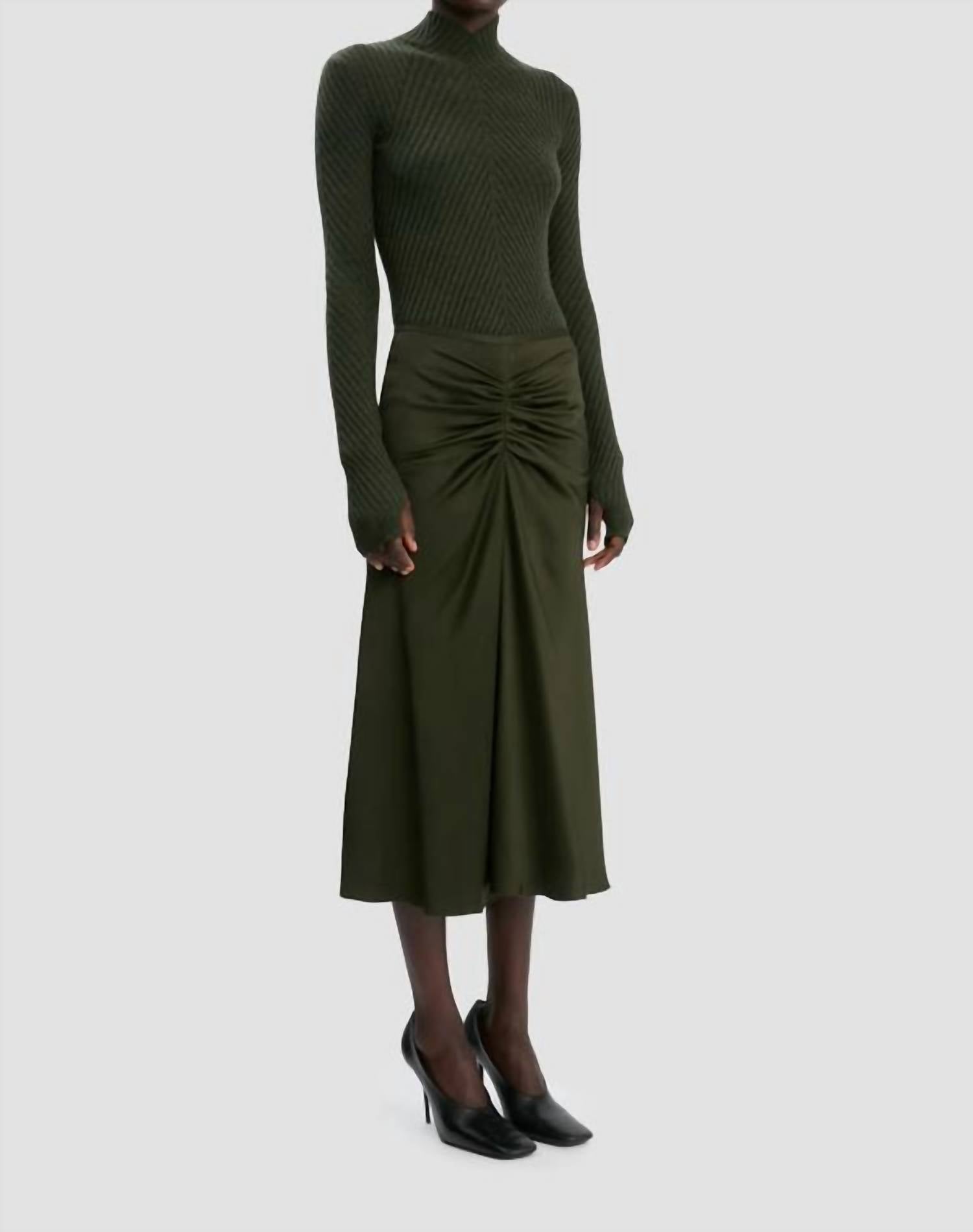 Victoria Beckham - Gathered Waist Midi Skirt