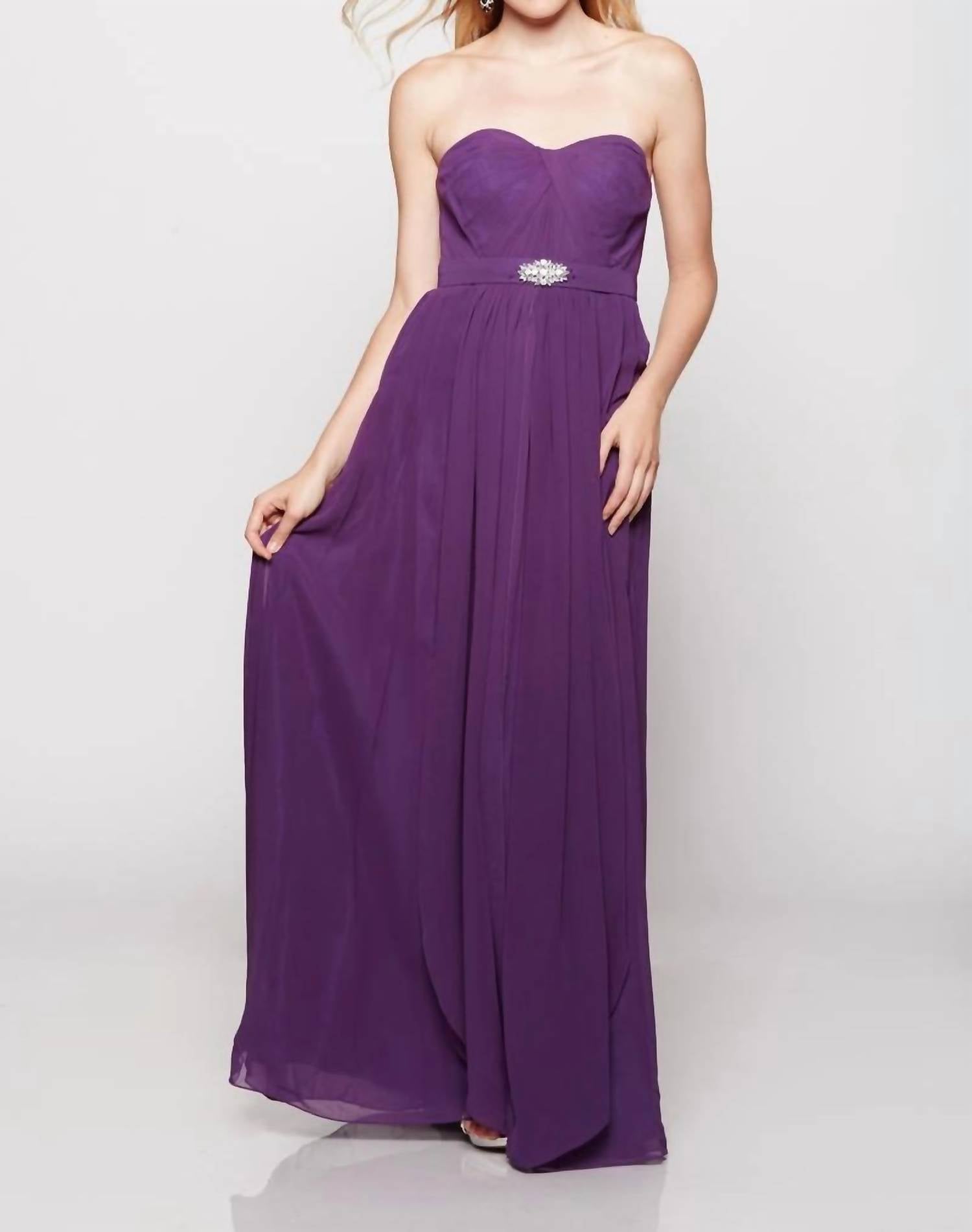 Milano Formals - Strapless Chiffon Dress