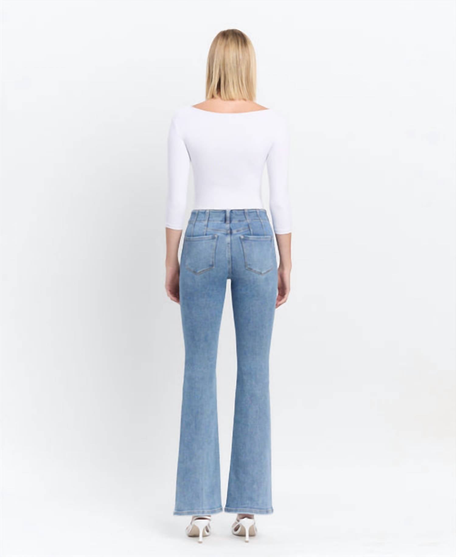 Flying Monkey - Guiltless High Rise Front Pocket Flare Jean