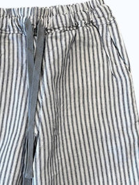 Crossley Women's Uomo Bermuda in white stripe - women's shorts - detail view