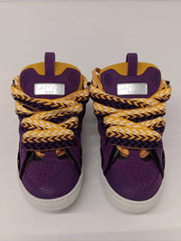 LANVIN Women's Curb Chunky Low Top Sneakers in purple yellow - women's sneaker - alternate view
