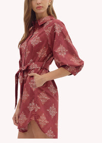 entro Millie Dress in burgundy - women's dress - view 4