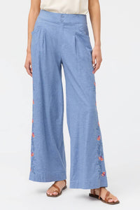 Johnny Was - ELIZABETH WIDE LEG PLEAT PANT