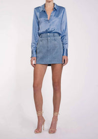 Nonchalant Label Cassia Button Down Top in blue - women's long sleeve top