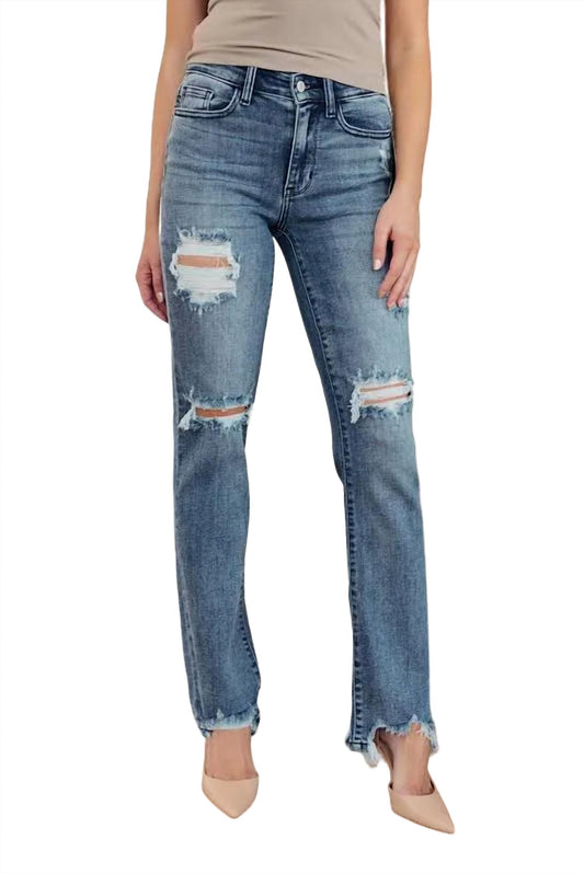 Judy Blue - Destroyed Straight Leg Jean