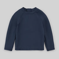 Miles Baby Boys Textured Solid Long Sleeve Rashguard in navy - kids' item