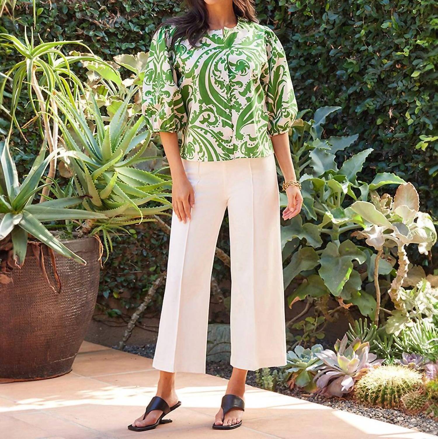 Karen Kane - Pintuck Wide Leg Pants