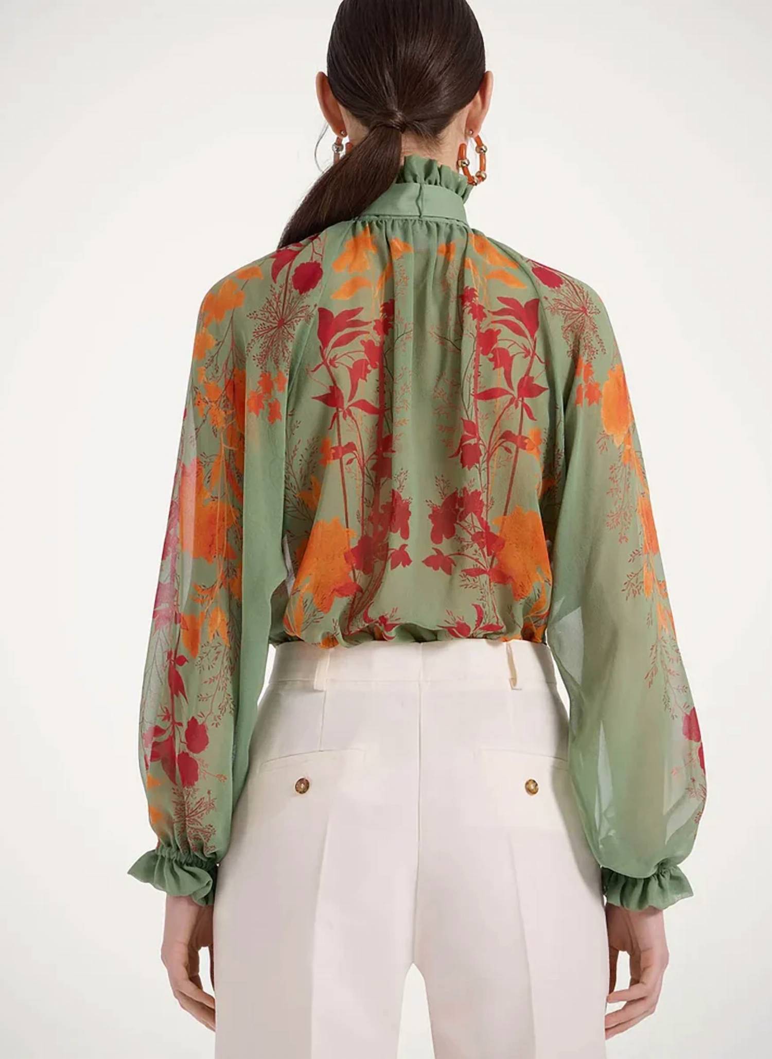 La Doublej - Cerere Silk Chiffon Blouse