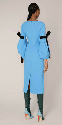 Roksanda - Calispi Crepe Dress in Cielo/Amoria