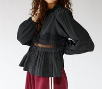 By Together - Stella Sheer Lace Detail Blouse