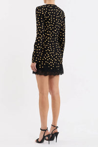 REBECCA VALLANCE Millie Mini Dress in black - women's dress - alternate view