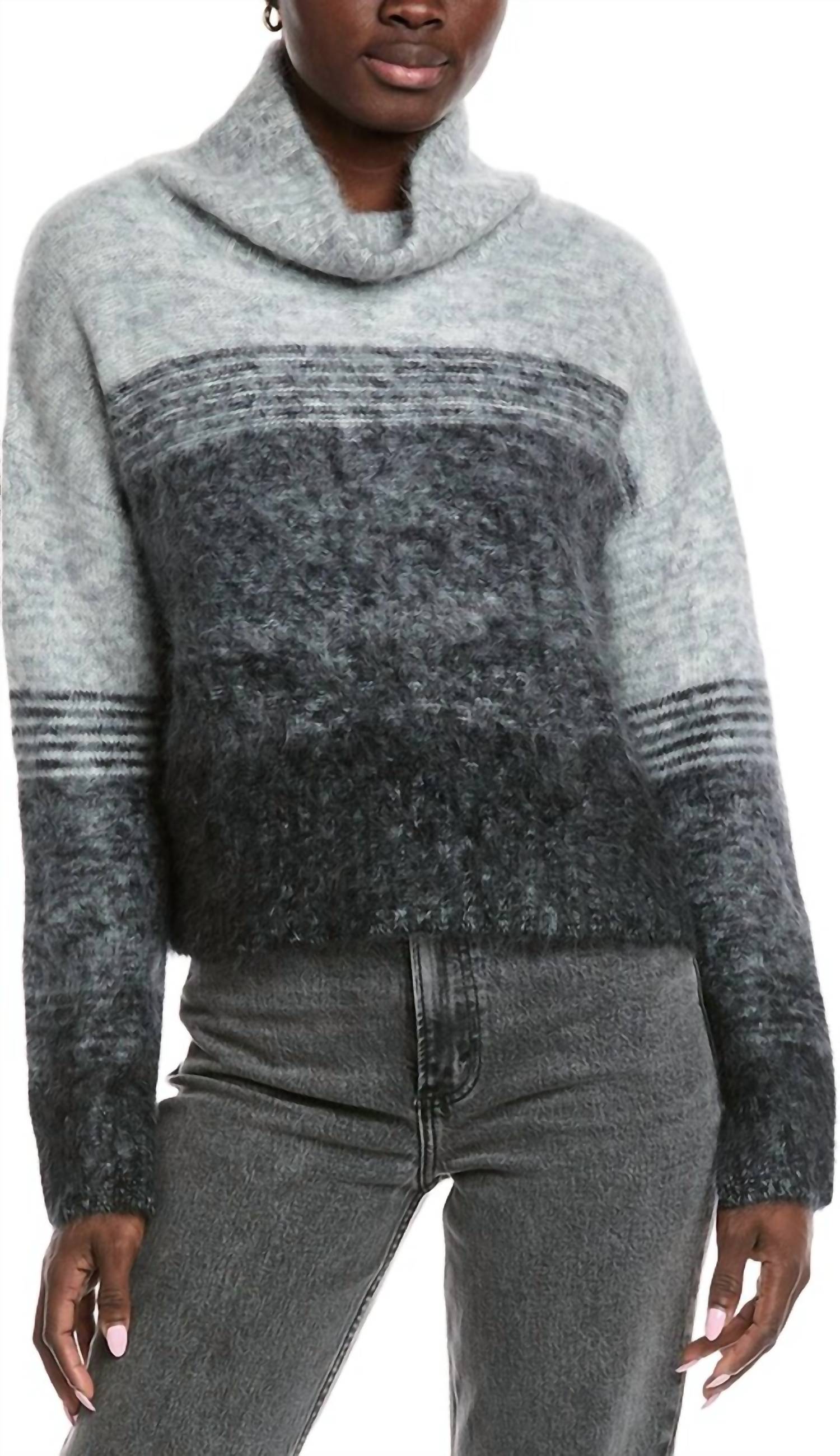 Autumn Cashmere - Fluffy Gradient Mock Sweater