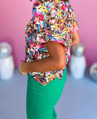 Thml - Floral Pop Sleeve Top