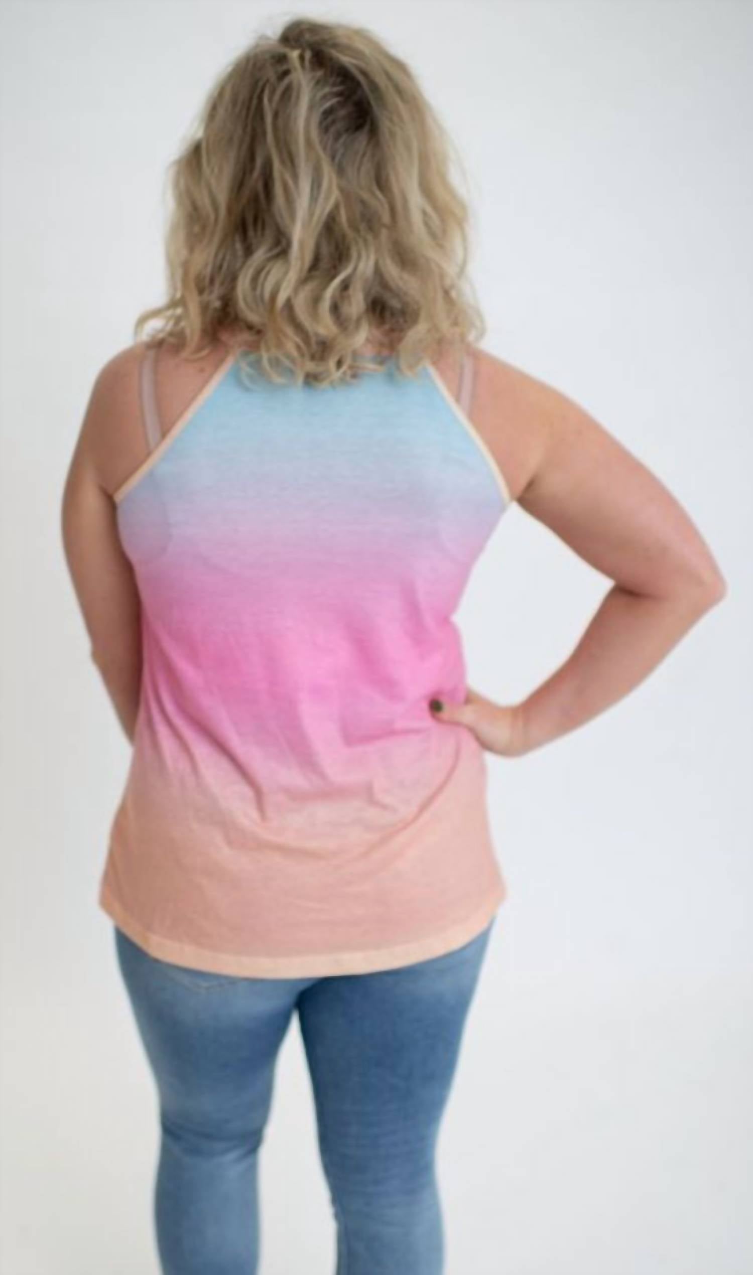Shirley Stone - Ombre' Keyhole Tank
