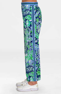 GRETCHEN SCOTT Effortless Pants in vintage vines navy - women's pants - detail view