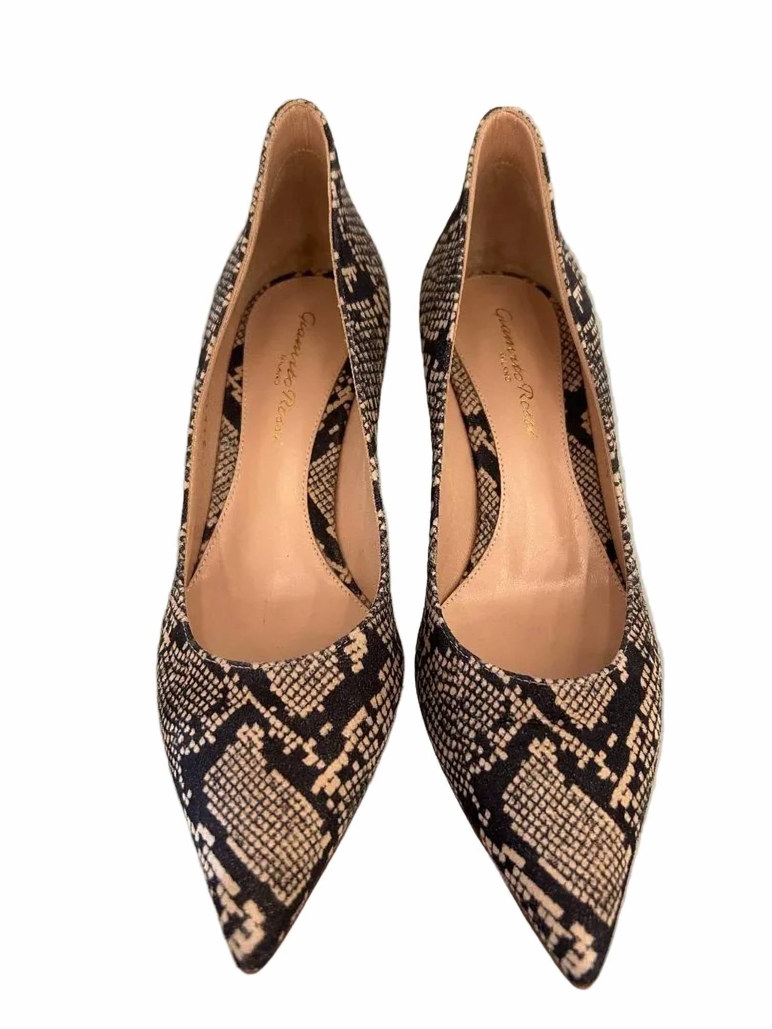 Gianvito Rossi - Women's Ellipsis High Back Python Print Pump