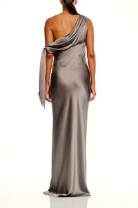 The Sei - Asymmetrical Drape Gown With Tie