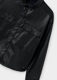 Mayoral - Girls' Faux Leather Overshirt