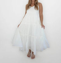 NIBI MTK Donna Tier Dress in white - women's dress