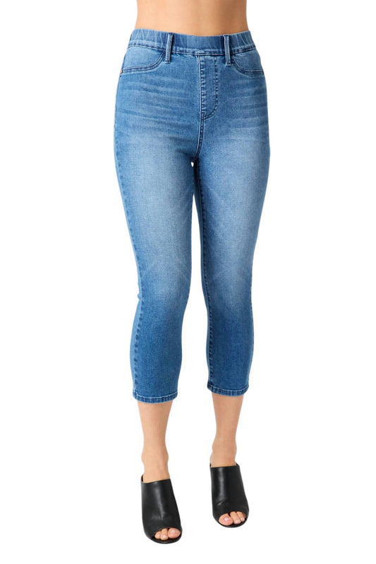 Judy Blue - HIGH WAIST PULL ON CAPRI DENIM