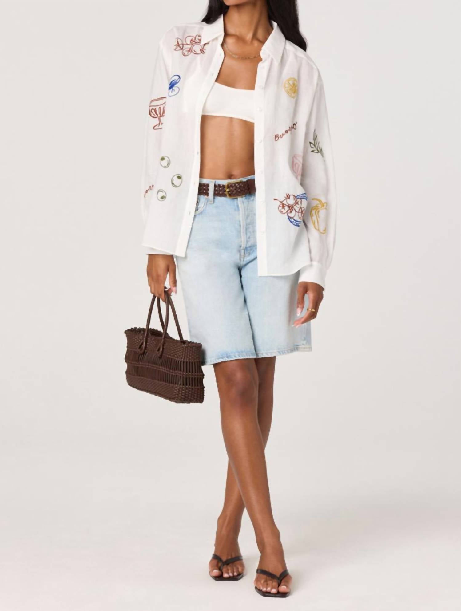 Astr - Trace Button Front Picnic Shirt