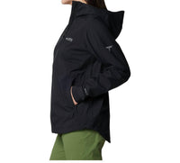 Columbia OmniTech AmpliDry II Shell Jacket in black - women's jacket - detail view