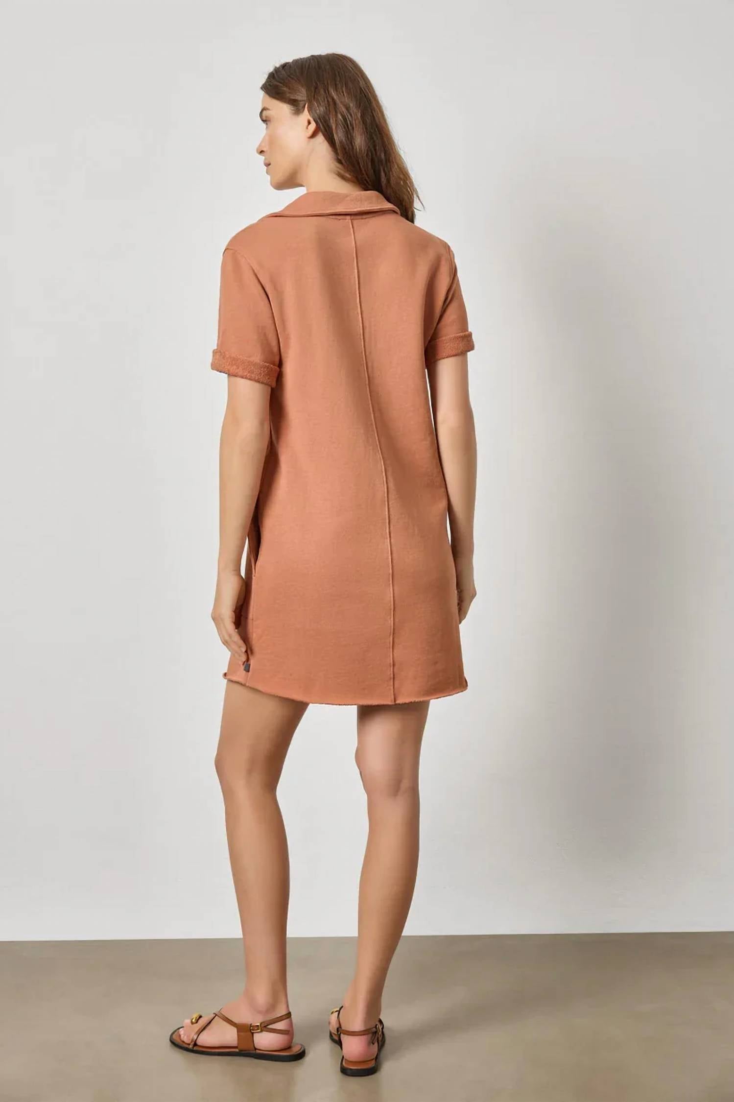 Lilla P - Raw Hem Terry Dress