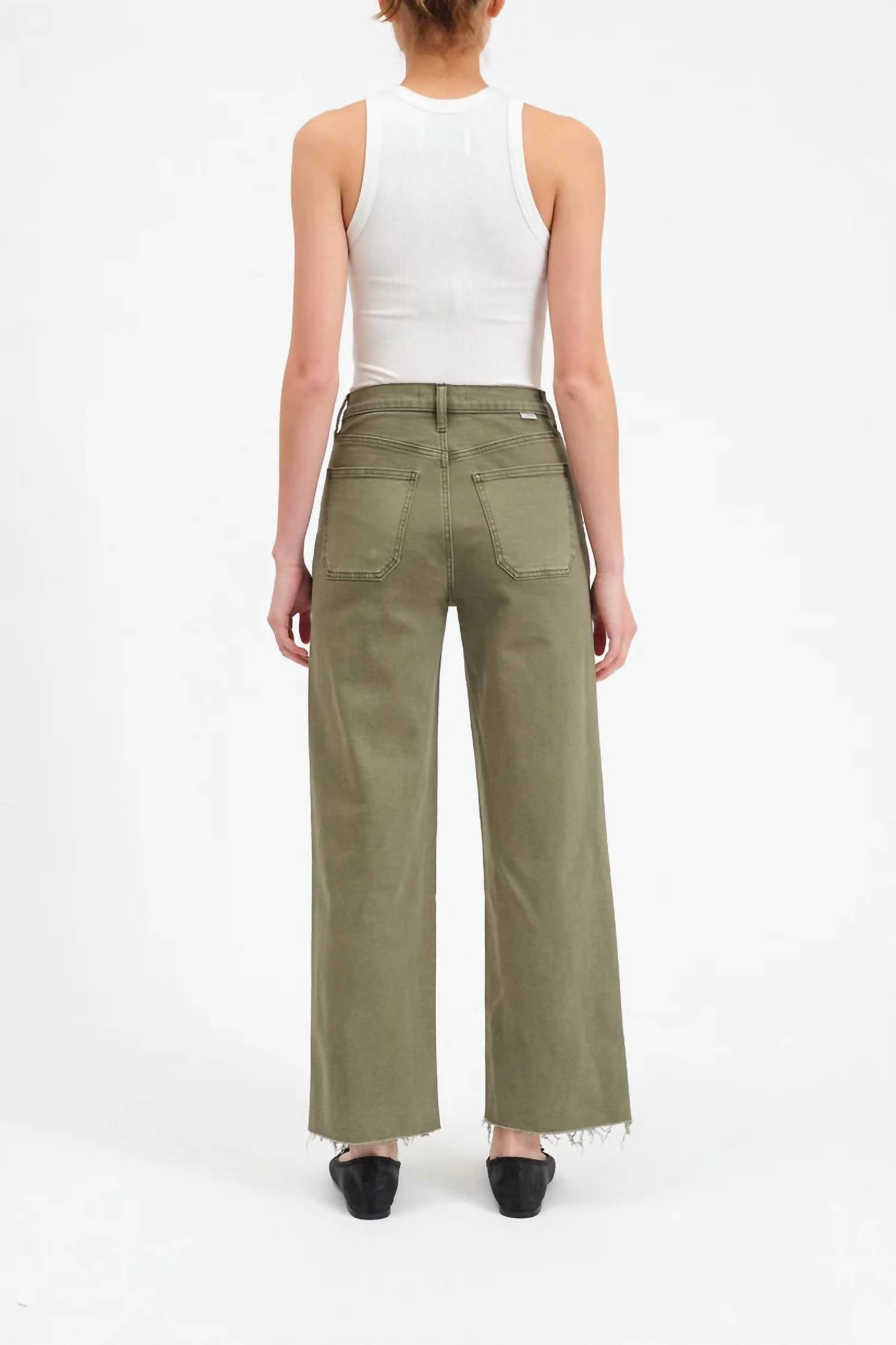 Daze - Pleaser Utility High Rise Wide Ankle Jeans