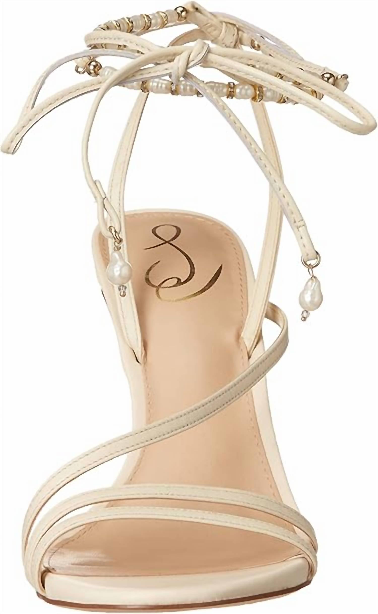 Sam Edelman - Women's Scarlette Ankle Tie Up Leather Stiletto Heeled Sandals