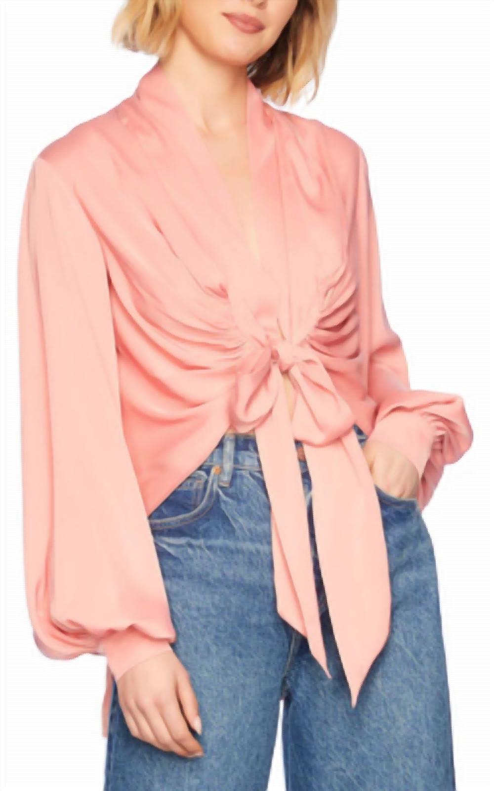 Susana Monaco - Matte Satin Tie Blouse