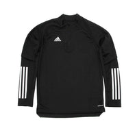 adidas Boy's Condivo 20 Quarter Zip Training Top in black - kids' long sleeve top