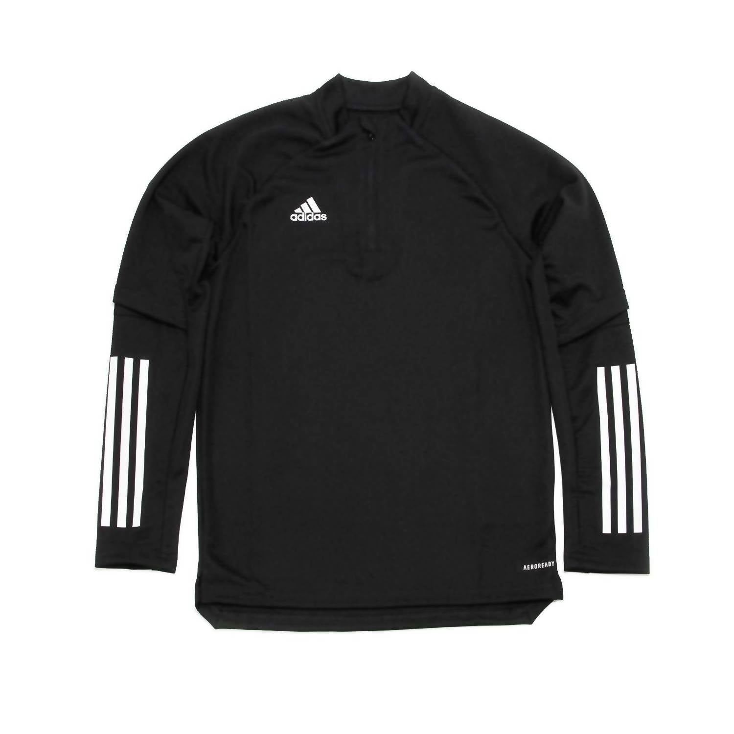 adidas Boy's Condivo 20 Quarter Zip Training Top in black - kids' long sleeve top