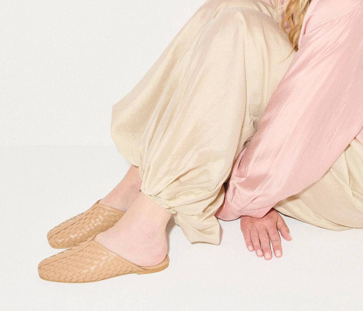 Freda Salvador - Women's Saanvi Woven Leather Slide