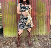 2FlyCo Painted Desert Sleeveless Mini Dress in black tan - women's dress